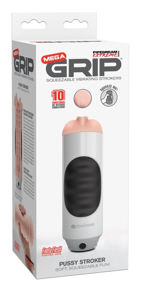 Masturbator „Mega Grip Vibrating Stroker Pussy“ mit Vibration