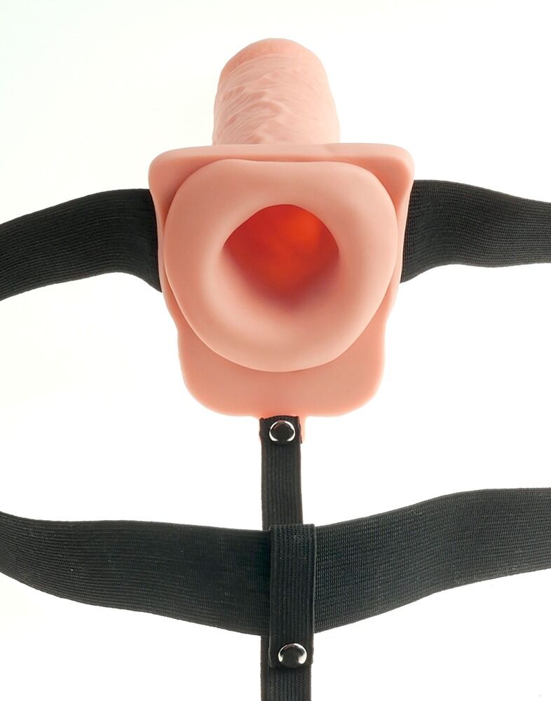 Strap-on „7“ Hollow Rechargeable Strap-on with Balls“, hohl mit Vibration