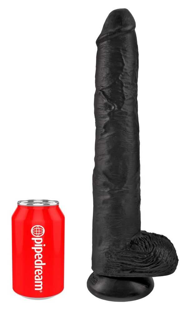 Naturdildo  „14" Cock with Balls" mit Saugfuß