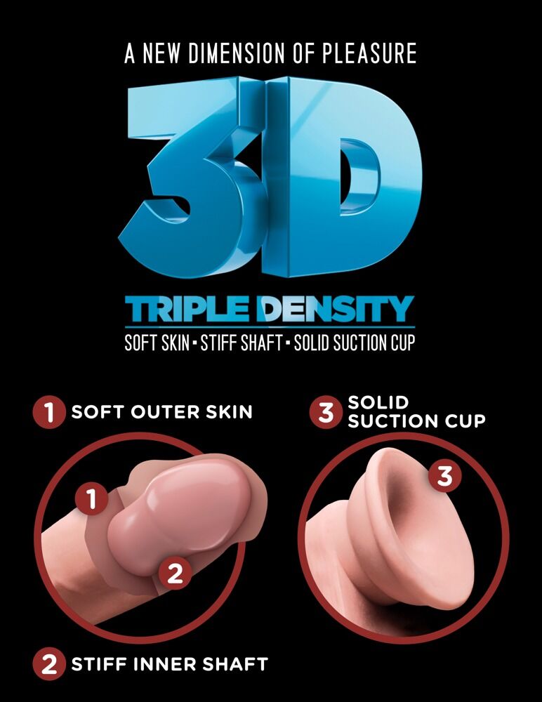 Dildo „9" Triple Density Cock with Balls“, 24,1 cm