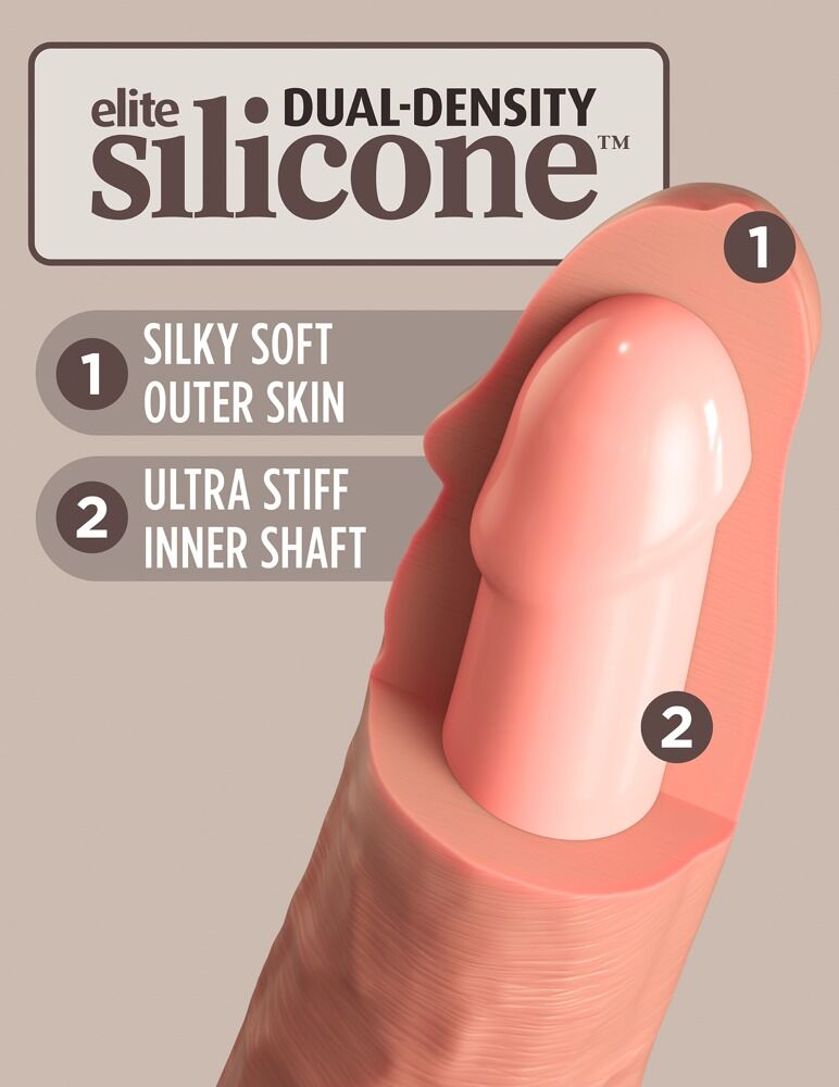 Naturdildo „7“ Dual Density Silicone Cock“ mit extra starkem Saugfuß