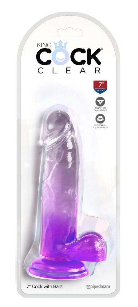 Naturdildo „7“-Cock with Balls“ mit Saugfuß