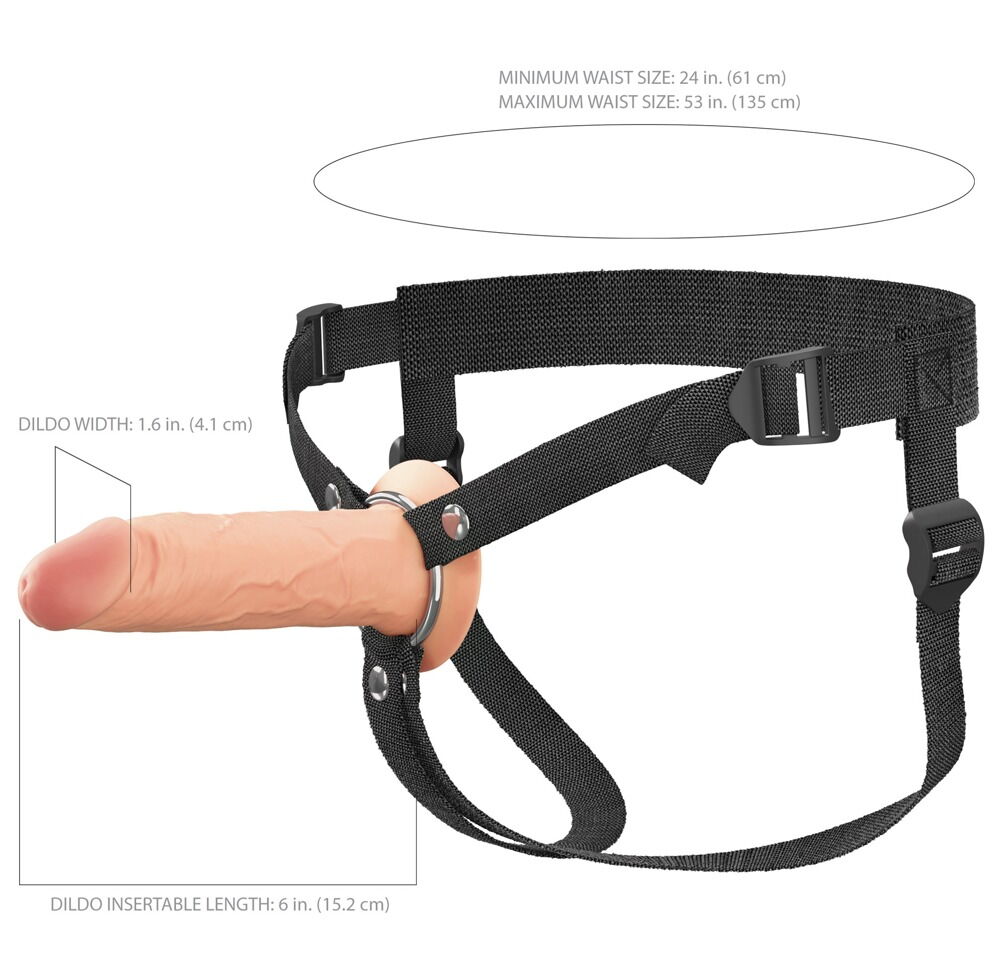Penishülle „Hollow Silicone Strap-on“ mit Umschnallgurt
