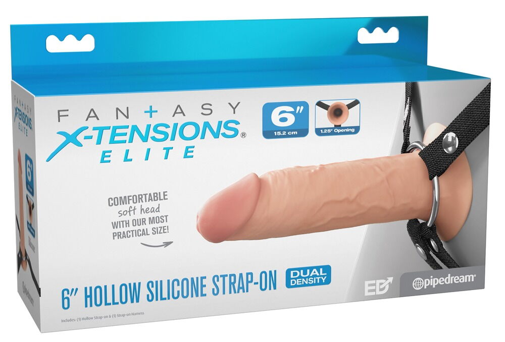 Penishülle „Hollow Silicone Strap-on“ mit Umschnallgurt