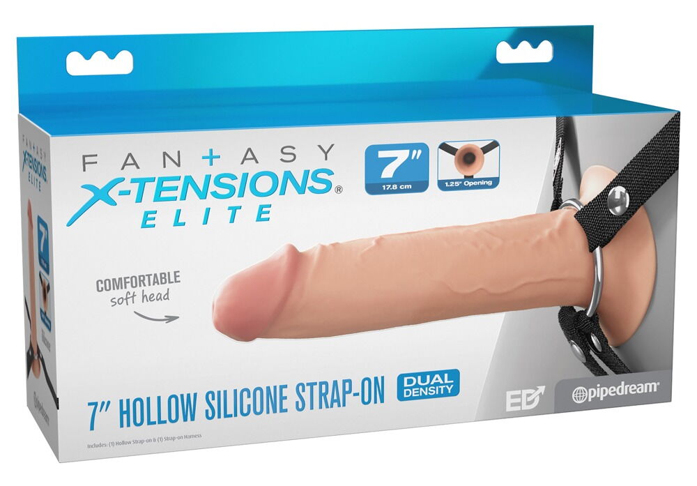 Penishülle „Hollow Silicone Strap-on“ mit Umschnallgurt