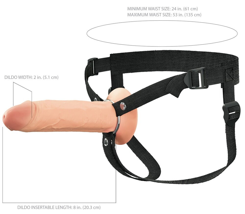 Penishülle „Hollow Silicone Strap-on“ mit Umschnallgurt