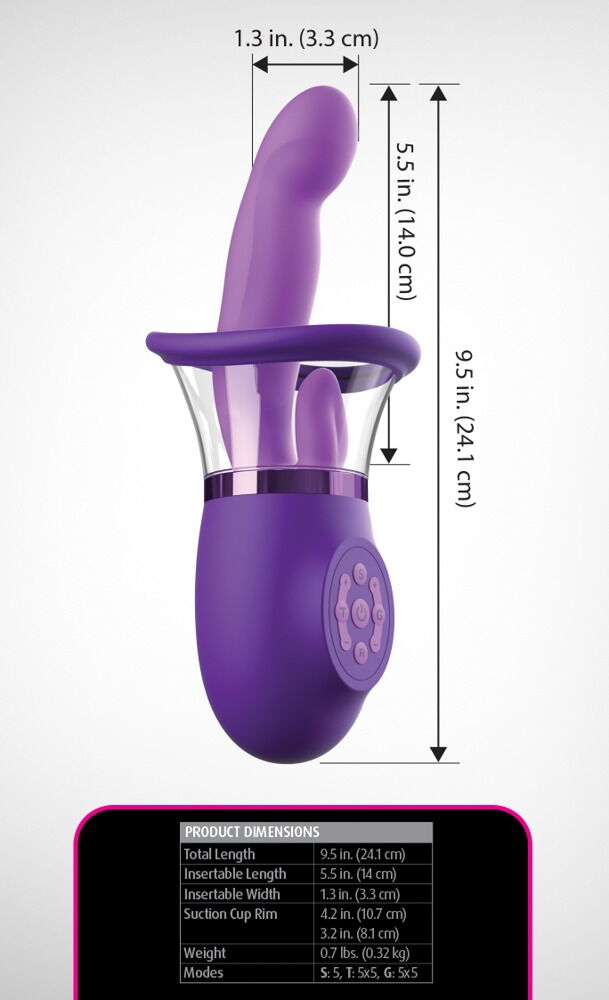Vibrator „Ultimate Pleasure Pro Plus“ mit Saugschale und Vibro-Zunge