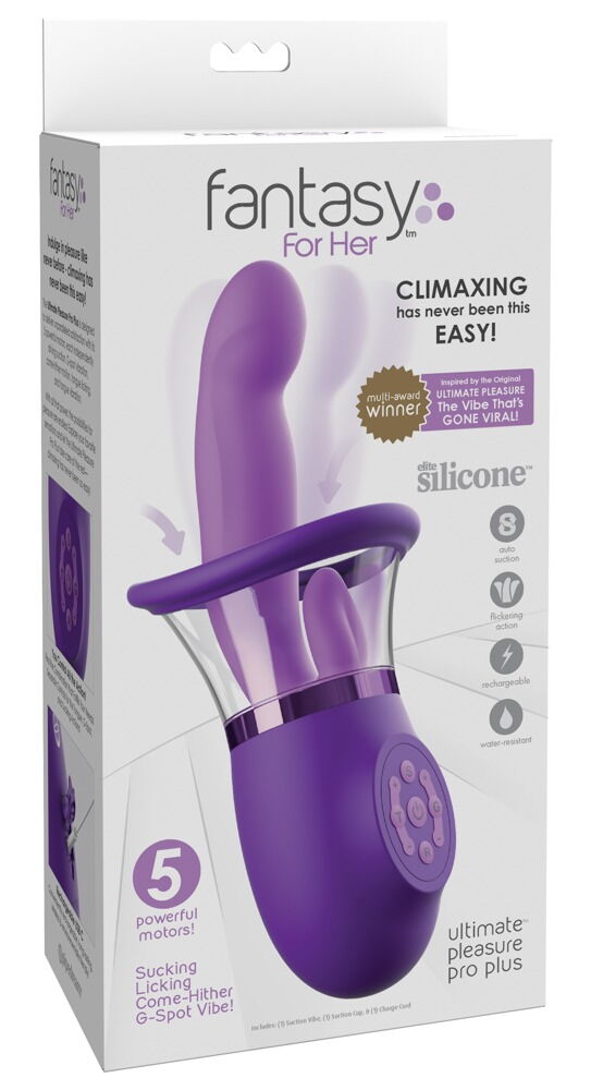 Vibrator „Ultimate Pleasure Pro Plus“ mit Saugschale und Vibro-Zunge
