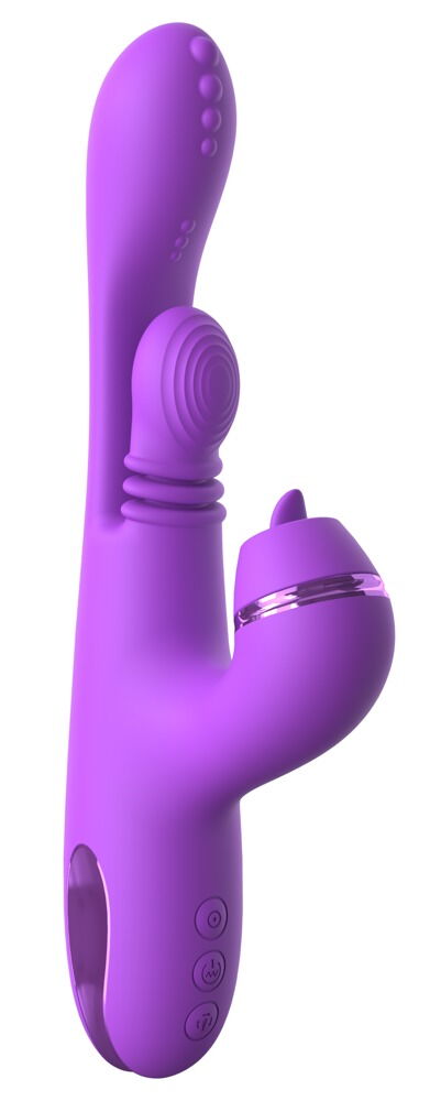 Rabbitvibrator „IntiMotion Pulse Pro“ inklusive 3 Klitoris-Aufsätze