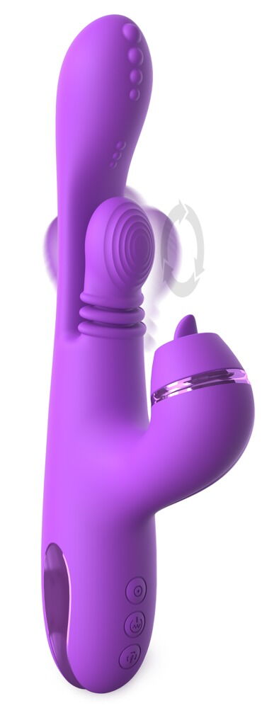 Rabbitvibrator „IntiMotion Pulse Pro“ inklusive 3 Klitoris-Aufsätze