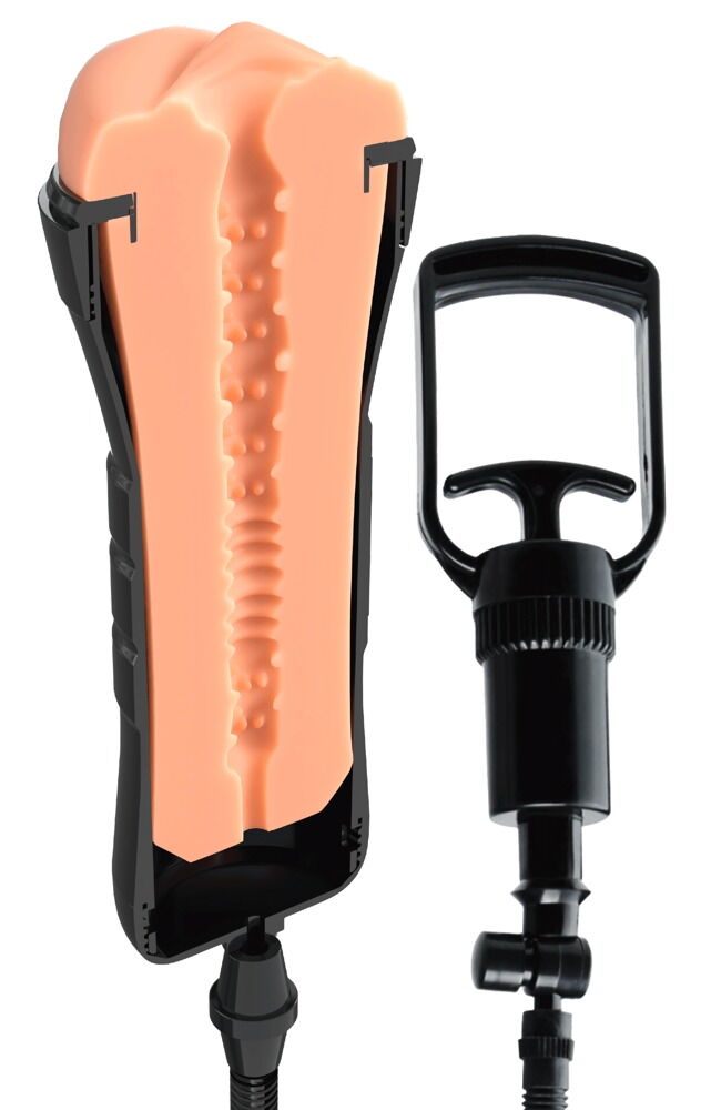 Masturbator „Wet Pussies Super Sucker XXL“ mit Saugkraft-Pumpe