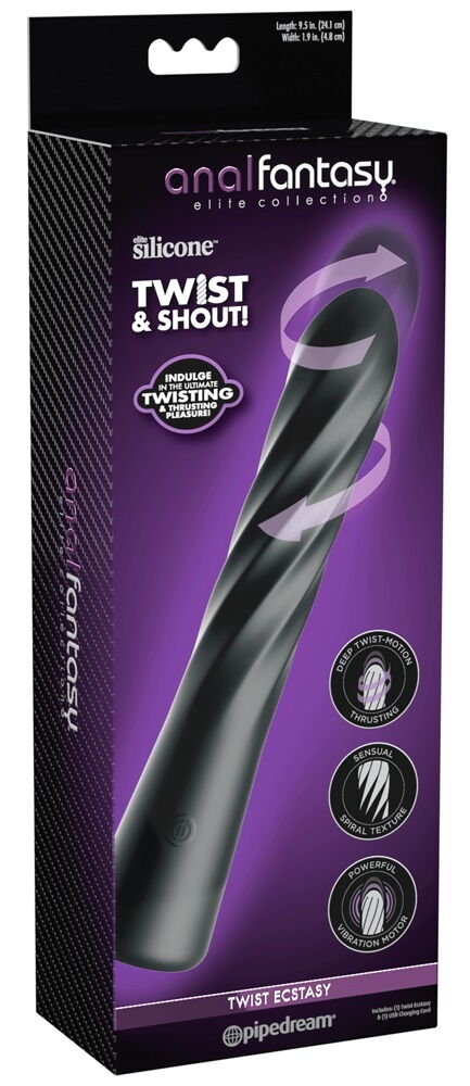 Analvibrator „Twist Ecstasy“ im intensiven Spiral-Design