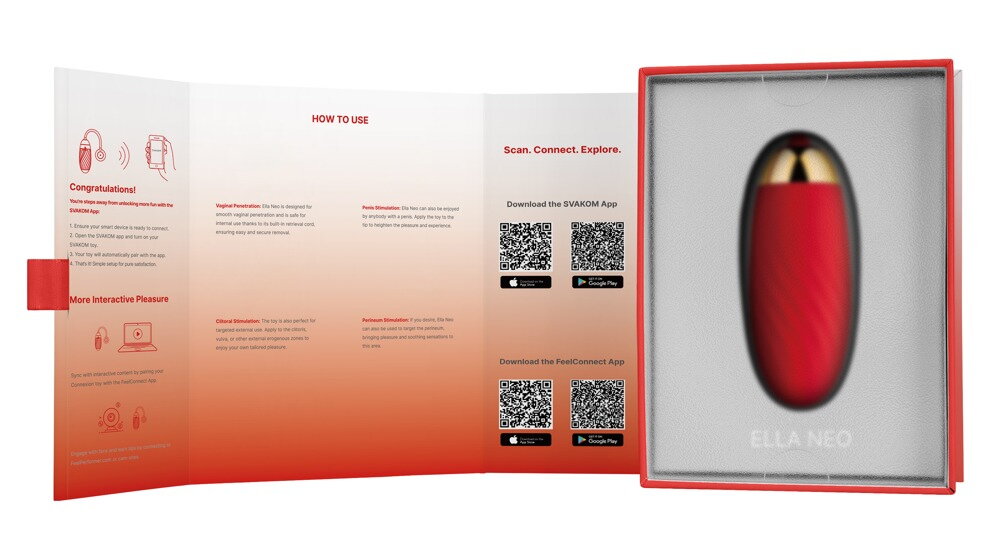 Vibro-Ei „Ella Neo“, 60 g, 11 Vibrationsmodi per App oder am Toy