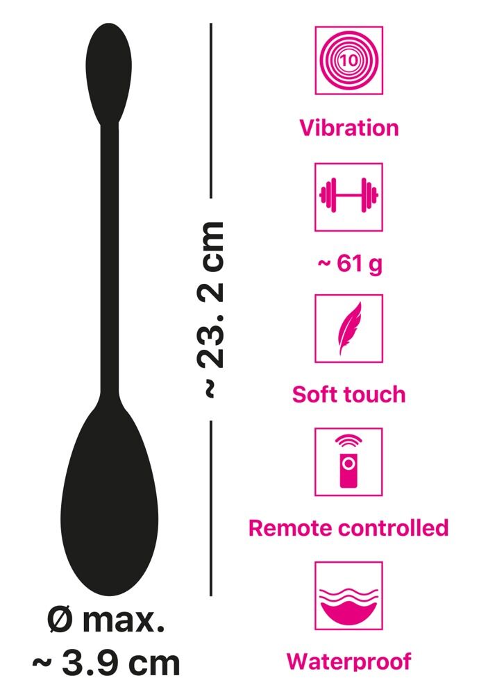 Vibro-Ei „RC Love Ball“ mit Fernbedienung, 61 g
