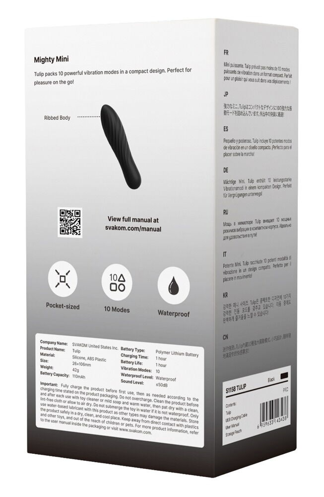 Minivibrator „Tulip“, 10 Vibrationsmodi