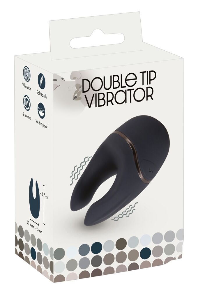 Auflegevibrator „Double Tip Vibrator“, 10 Vibrationsmodi, wiederaufladbar