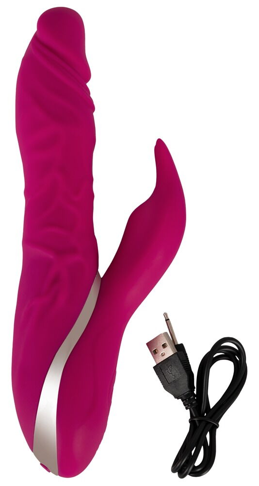 Rabbitvibrator, 10 Vibrationsmodi, 3 Rotationsstufen, Crazy Movement Taste