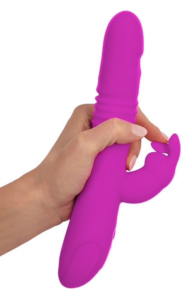 Rabbitvibrator „Thrusting Pearl“ mit Stoßfunktion und Rotation