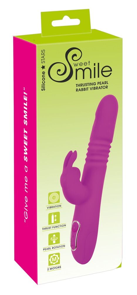 Rabbitvibrator „Thrusting Pearl“ mit Stoßfunktion und Rotation