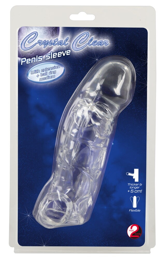Penishülle „Penis Sleeve with extension + ball ring“ mit Hodenring