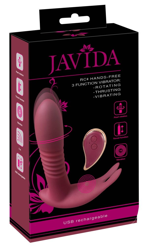 „RC Hands-free 3 Function Vibrator“ mit Rotation, Stoßfunktion und Vibration