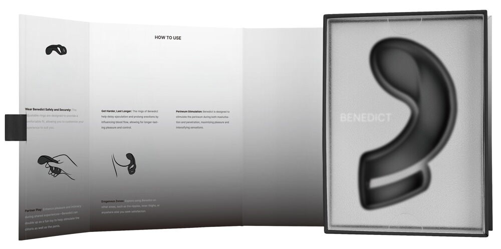 Penis-/Hodenring „Benedict“ mit Perineumvibrator