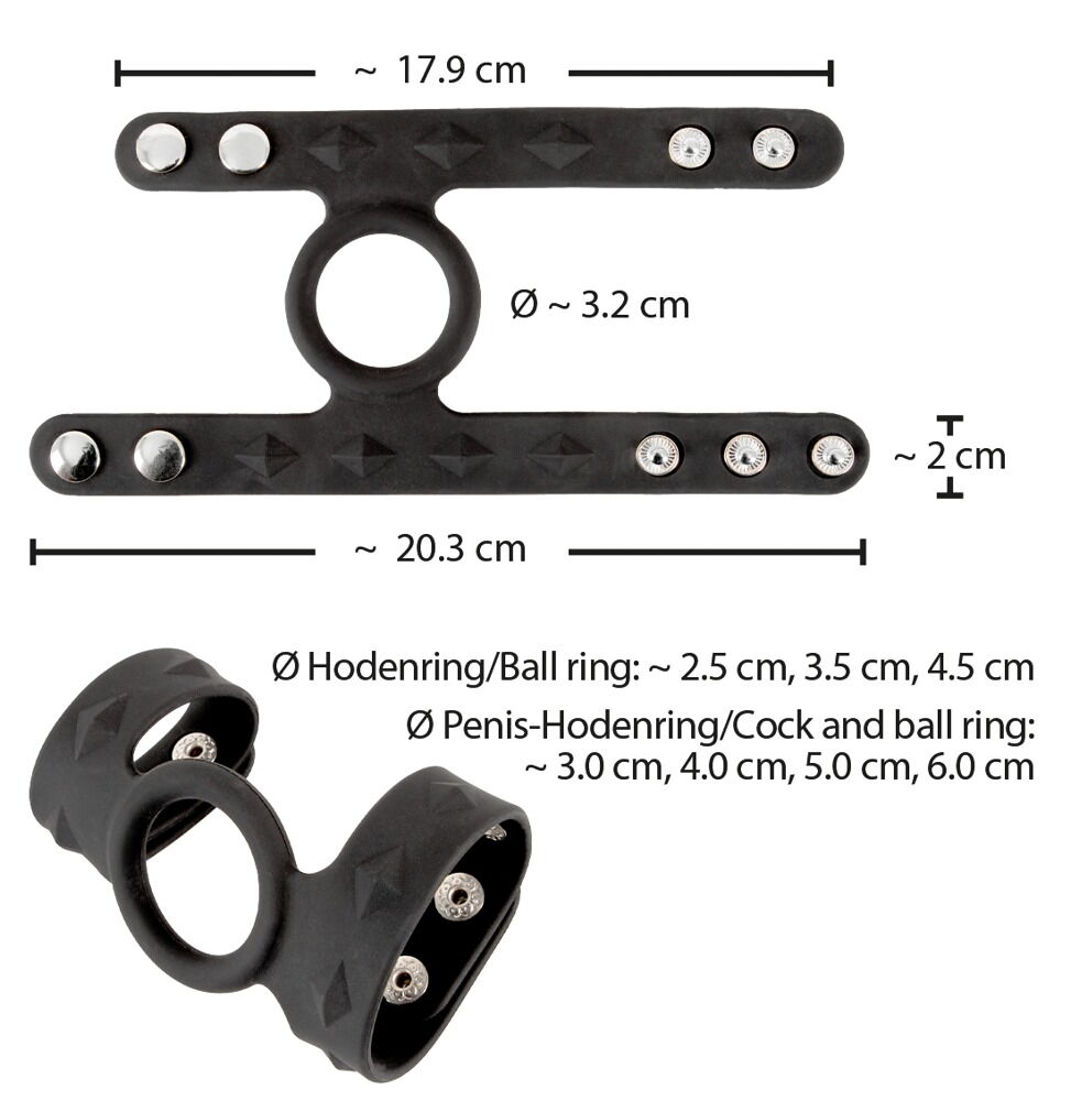 „Silikon Penis-Hodengurt“ mit Penisring