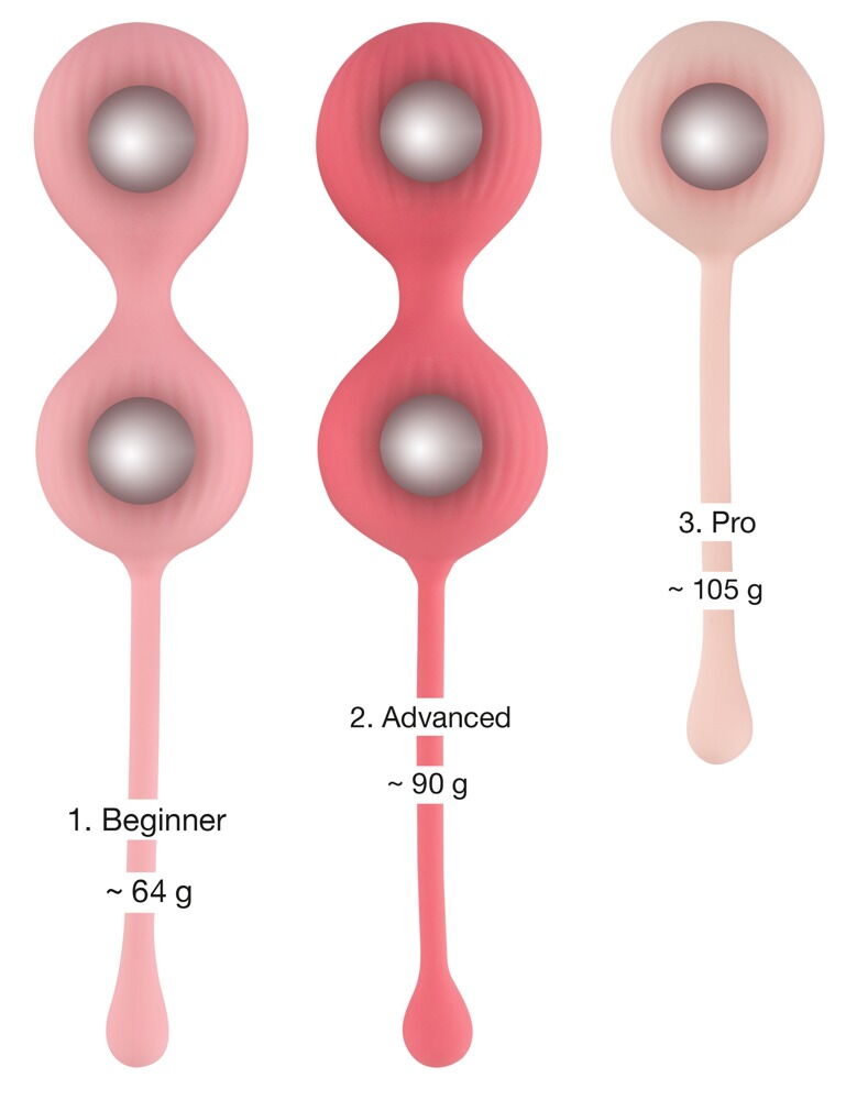 3-er „Liebeskugel-Training-Set“ 64 g, 90 g, 105 g
