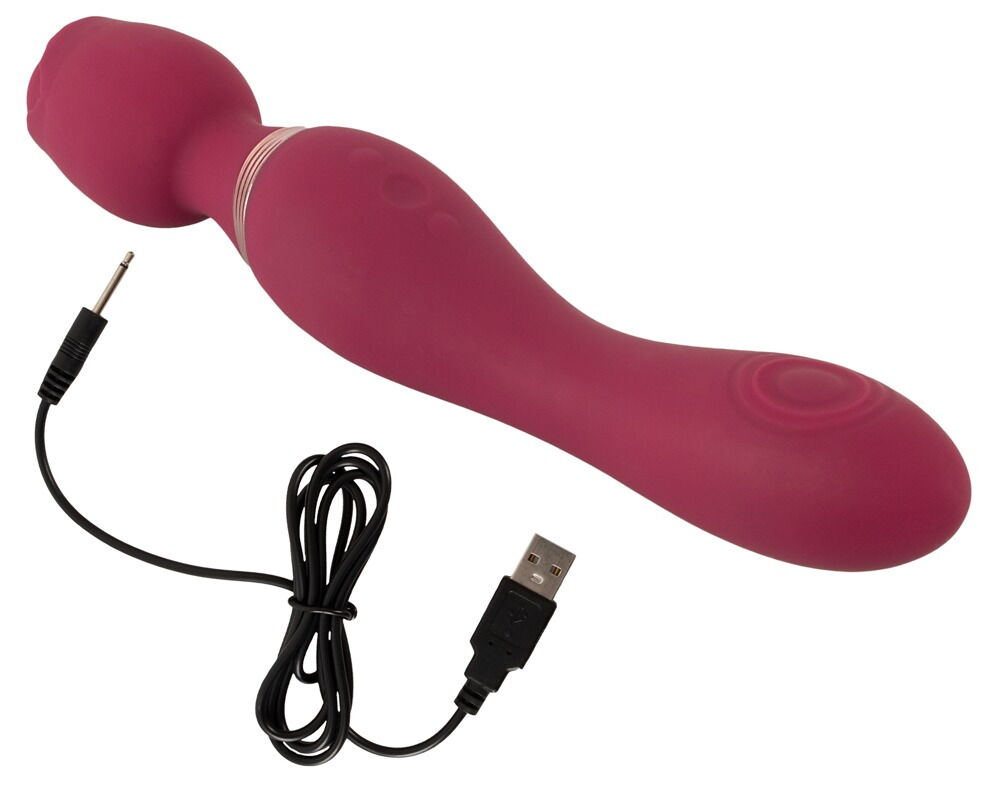 Massagestab „Thumping Wand Vibrator“ mit einführbarem Schaft