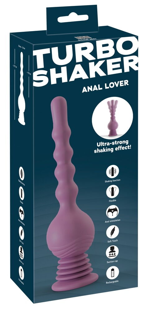 Analvibrator „Turbo Shaker Anal Lover“ mit federndem Saugfuß