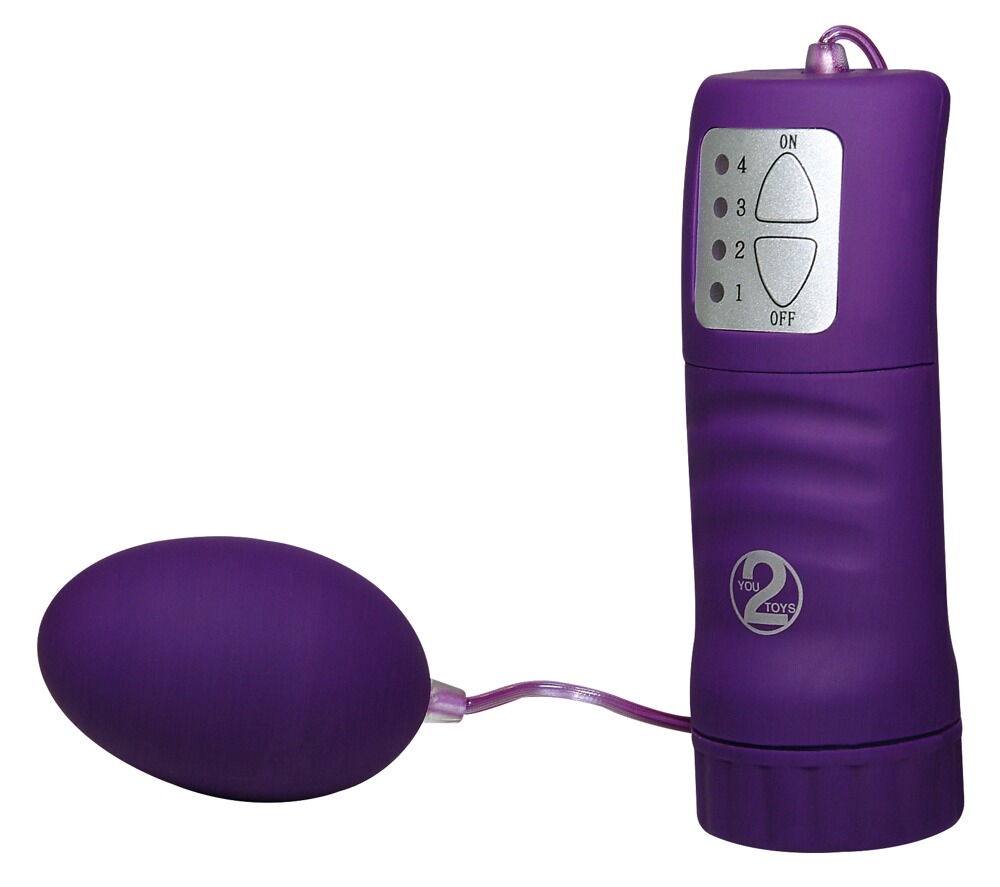 Vibroei „Velvet Purple Pill“ mit Fernbedienung und 4 Vibrationsstufen
