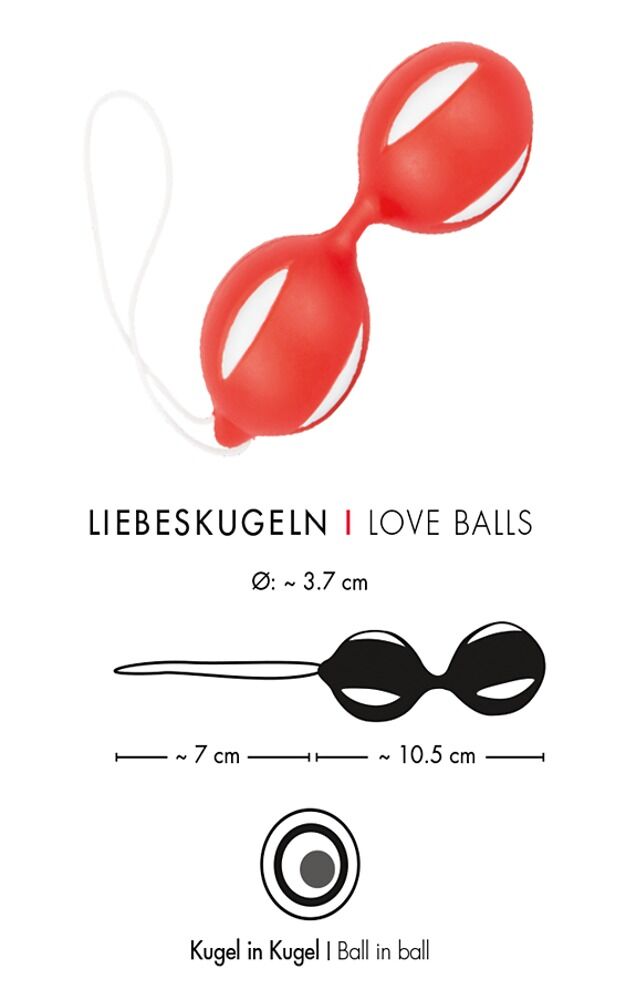 Liebeskugeln „Love Balls“, 2 Kugeln, 57 g, Ø 3,7 cm