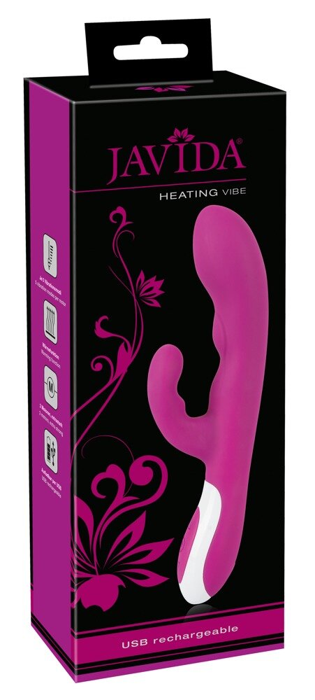 Rabbitvibrator „Heating Vibe“ mit Klitorisreizarm und Wärmefunktion