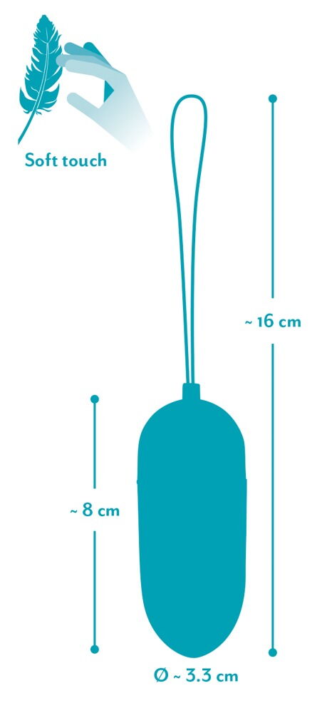 Vibro-Ei „Silky“, mit Fernbedienung