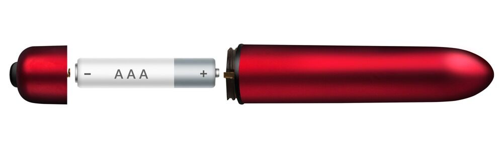 Vibrobullet „Scarlet Velvet“ mit 10 Vibrationsmodi und Mattlook.