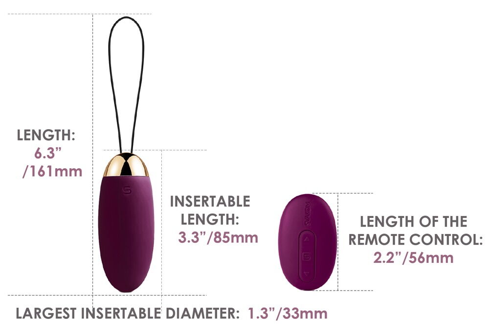 Vibro-Ei „Elva” mit Fernbedienung