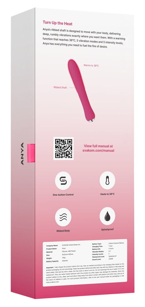 Vibrator „Anya“ mit Wärmefunktion