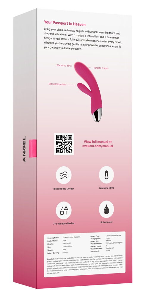Rabbitvibrator „Angel Powerful Warming Vibrator“