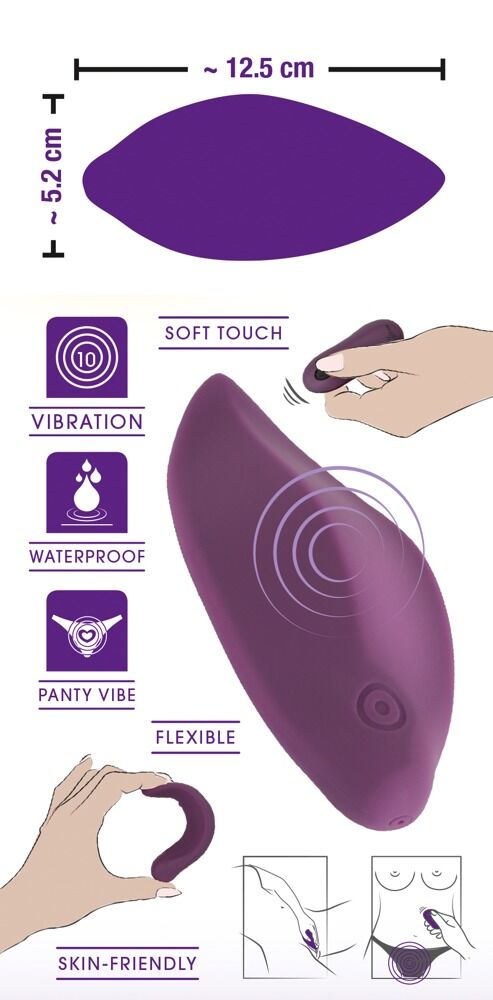 Auflegevibrator „Panty Vibrator“, 12,5 cm