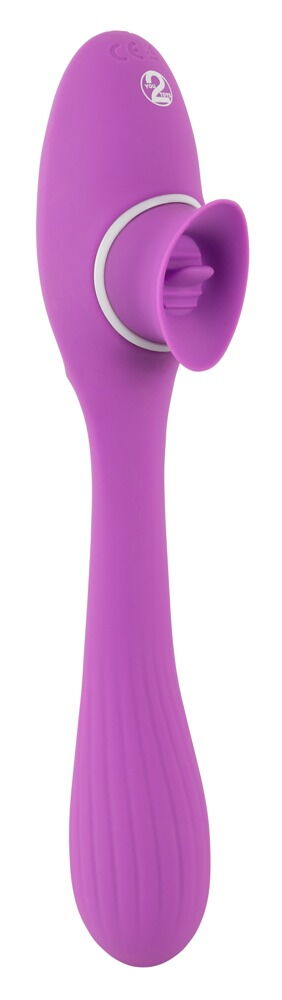 Vibrator „2 Function Bendable Vibe“ mit Leck-Zunge