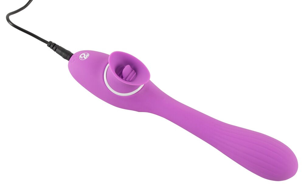 Vibrator „2 Function Bendable Vibe“ mit Leck-Zunge