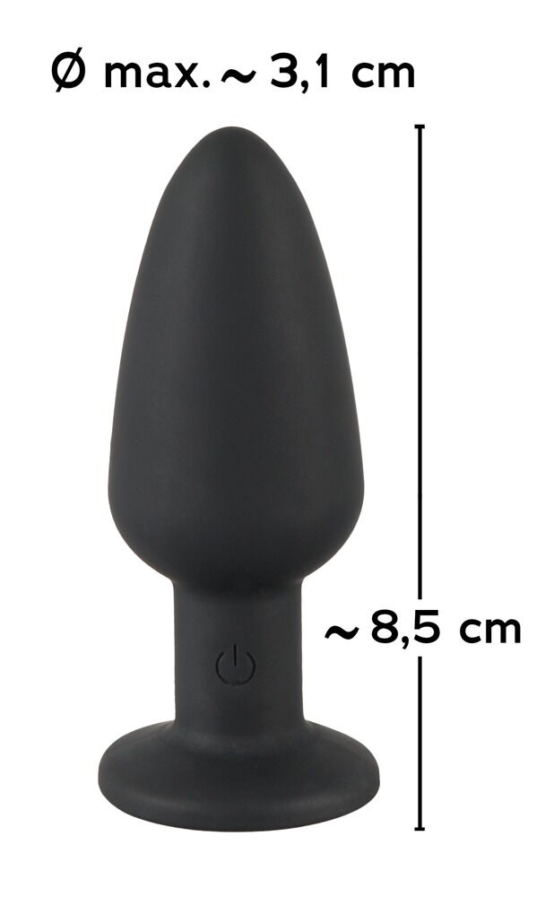 Vibroplug „Butt Plug mit Stein“ mit Fernbedienung, 7,5 cm