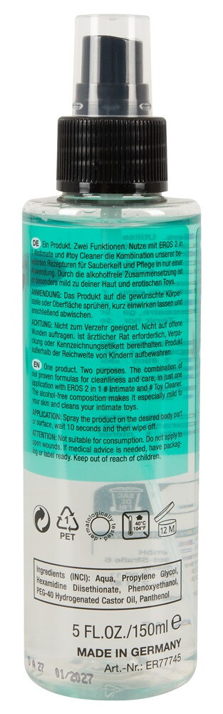 Spray „2in1 intimate & toy cleaner“ für Reinigung und gleichzeitige Pflege