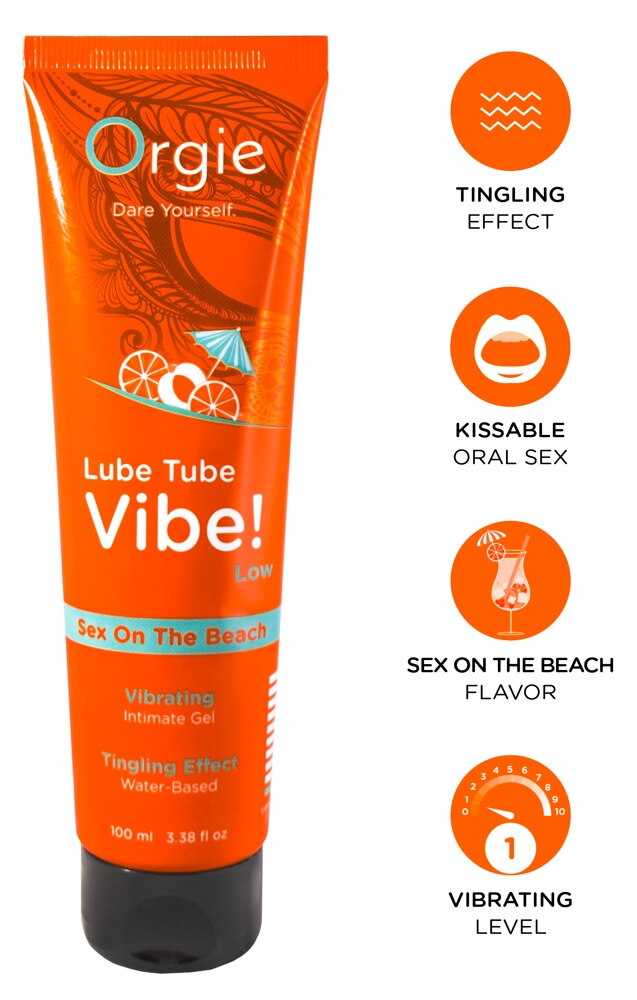 Erotik-Gel „Lube Tube Vibe! Sex on the Beach“ mit Vibrations-Effekt