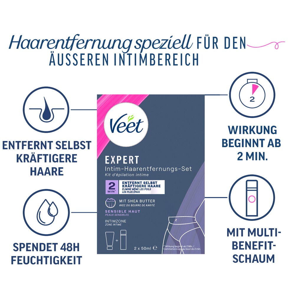 2-teiliges Enthaarungscreme-Set „Veet EXPERT“