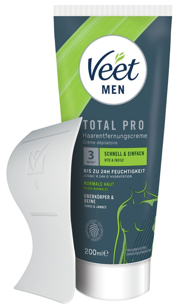 Enthaarungscreme „Veet Men TOTAL PRO“ für seinen Oberkörper & Beine