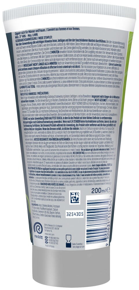 Enthaarungscreme „Veet Men TOTAL PRO“ für seinen Oberkörper & Beine