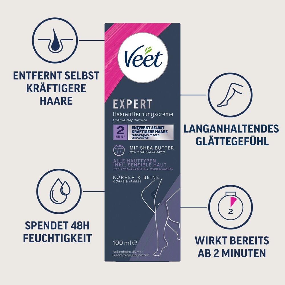 Enthaarungscreme „Veet EXPERT“ für Körper & Beine
