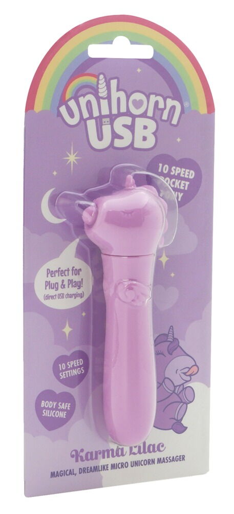 Minivibrator mit USB-Stecker unter’m Einhorn-Köpfchen