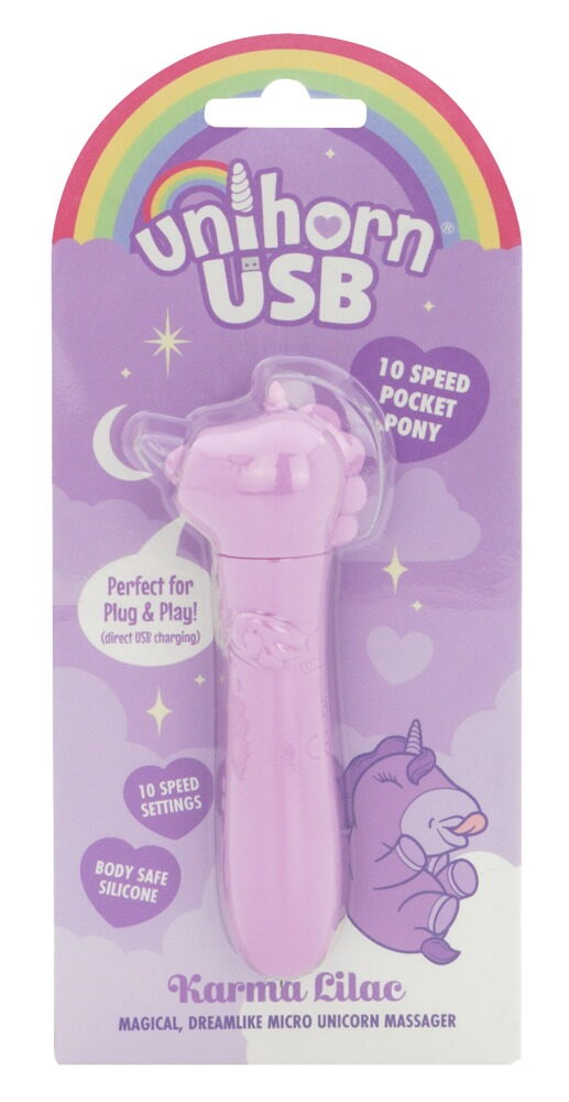 Minivibrator mit USB-Stecker unter’m Einhorn-Köpfchen